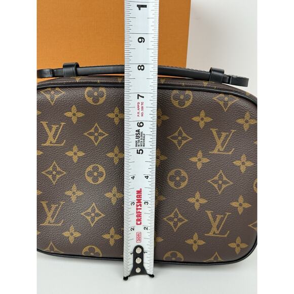 Louis Vuitton S Lock Monogram Macassar Canvas Crossbody Bag - Picture 14 of 15